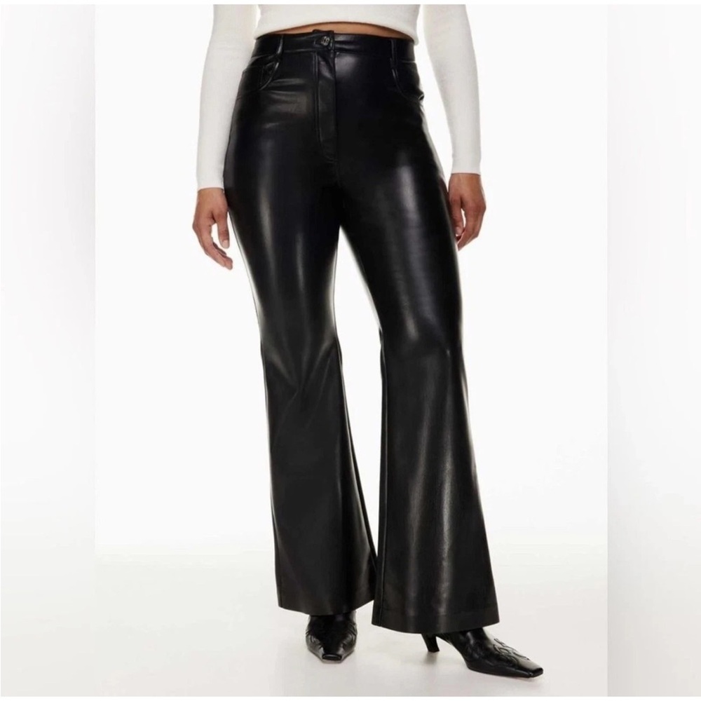 Aritzia Wilfred Melina High-waisted Vegan Leather flare pants